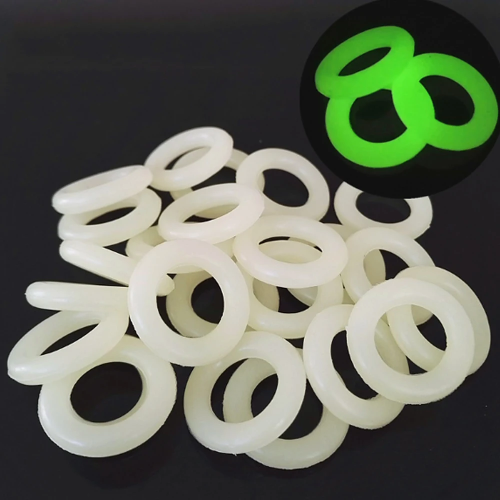 

20pcs/pack Luminous Rubber Fishing Rod Clip 2.7/3.6/4.5/5.4/6.3/7.2m Fishing Rod Anti-slip O-shape Rings Fishing Tool