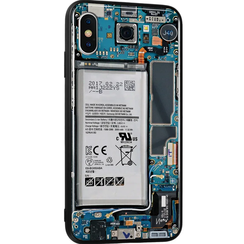 

New mobile phone case for Apple 6plus mobile phone MAX glass case for iPhone8 teardown circuit board internal map