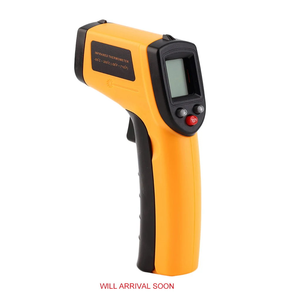 

Digital Infrared IR Thermometer Infrared Thermometer -50~380 C 12:1 Handheld Non-contact Temperature Tester Pyrometer LCD