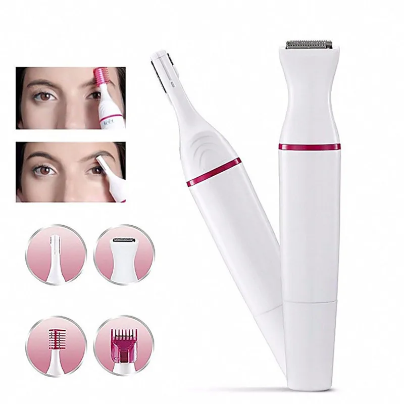 

Pro 5 in 1 Electric Eyebrow Trimmer Women Mini Eyebrow Shaver Instant Painless Face Eyebrows Hair Remover Epilator