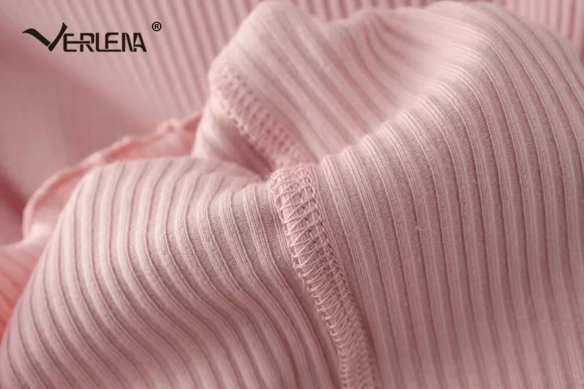 Verlena 2019 Домашняя одежда розовое летнее платье с коротким рукавом оборкой по