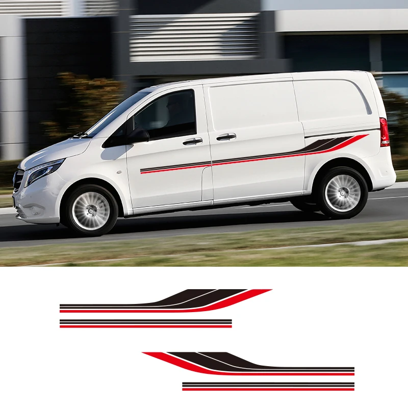 Mercedes sprinter//lwb logo stripes decals autocollants emblème van vinyle