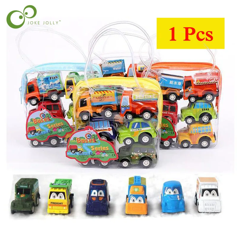 1 шт., игрушка для автомобиля, детская Гоночная машина, детские мини-машинки, мультяшный автобус, грузовик, детские игрушки для детей, подарки для мальчиков, WYQ