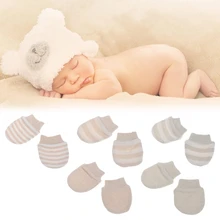 Детские перчатки с защитой от царапин, Детские митенки, перчатки для новорожденных из органического хлопка, защитные перчатки для лица из хлопка