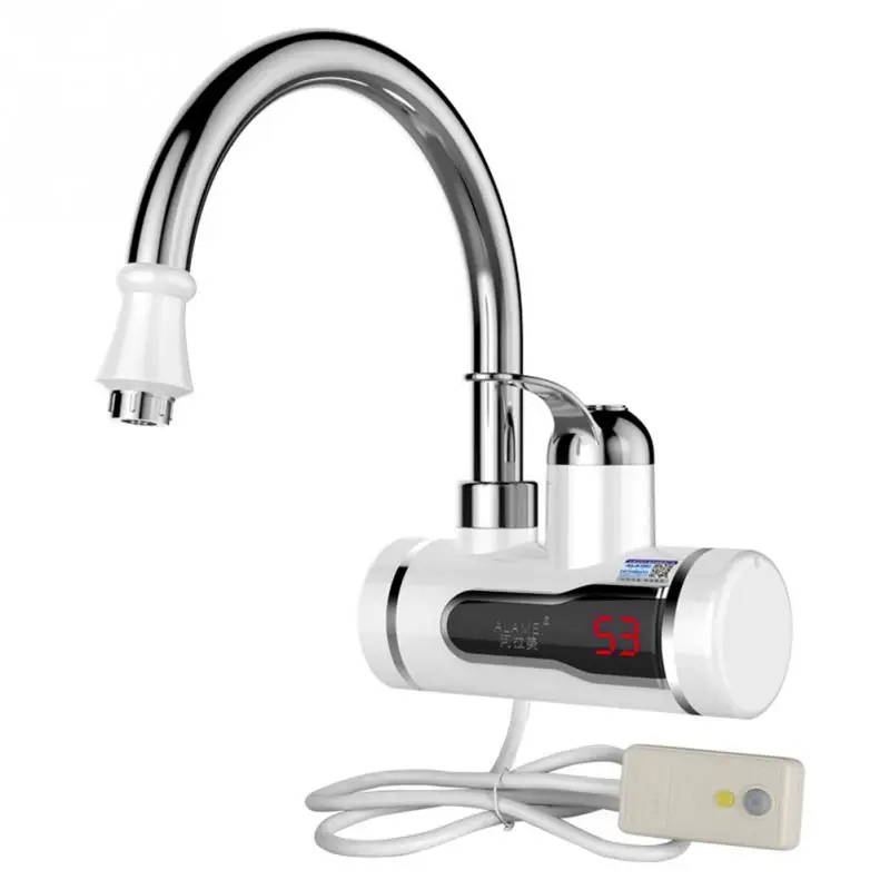 

Kitchen Faucet Hot Water Digital Temperature Control Display Durable rotatiom Tankless Heater Faucet Electric Bathroom Winter