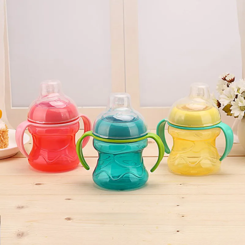 

200ml Newborn Baby Cup Children Learn Feeding Drinking Water Straw Handle Bottle Training Cup Baby Feeding Cup