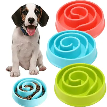 

Anti Choke Pet Bowl Slow Feeding Dish Anti-Gulping Slow Down eating Food Feed Bloat for dog cat