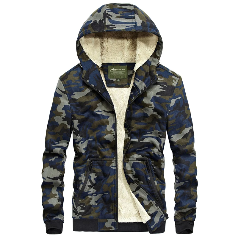 

drop shipping new arrivals fashion men camouflage fleece hoodies thick camo men's sweatshirt ABZ101