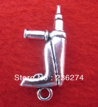 

300Pcs tibet silver Drill Charms Pendants Alloy Chrms Findings 24*7mm