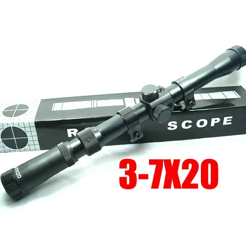 Прицел для охотничьей винтовки с зумом 3 7x20 Mil Dot свободные крепления оптический