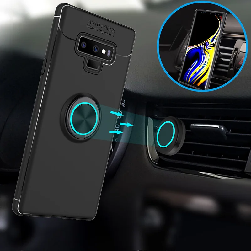 Магнитное кольцо держатель противоударный Slim Armor чехол для samsung Galaxy Note 8 9 S8 S9 плюс