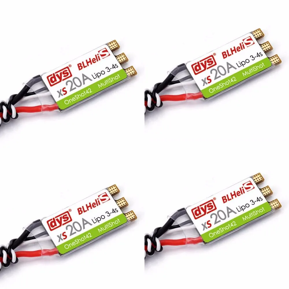 

DYS XS 20A ESC 3-4s  BLheli_S ESC Oneshot125 Oneshot42 MultiShot for  QAV-X QAV 210 GEPRC GEP-TX 5 FPV Racing Quadcopter Frame