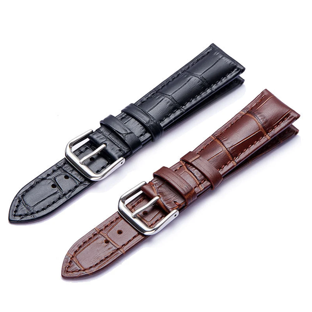 

Hot Sell Watch Band Genuine Leather Straps 16mm 18mm 20mm 22mm Watch Accessories High Quality Brown Colors Watchbands