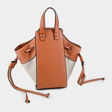 

New Drawstring Women's Straw Bucket Bag Summer Woven Shoulder Bags Shopping Purse Beach Handbag Straw Handbags Travel Bag