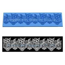 Hot 1 pc Flower silicone lace mold fondant mold cake decorating tools chocolate gumpaste mold wedding cake decoraton CK-SM-124