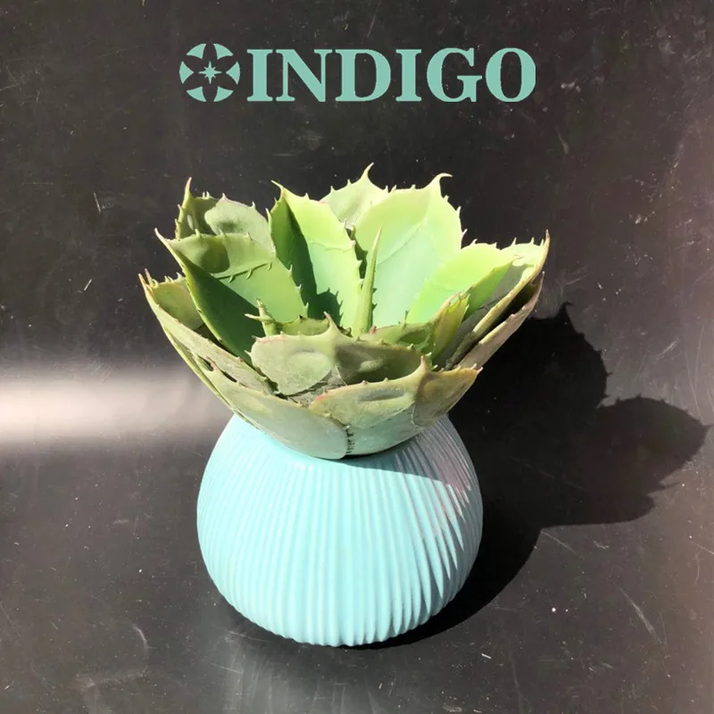 Индиго-зеленый большой размер пустынный алоэ суккулент растение пластиковые цветочные украшения Зеленые растения фон