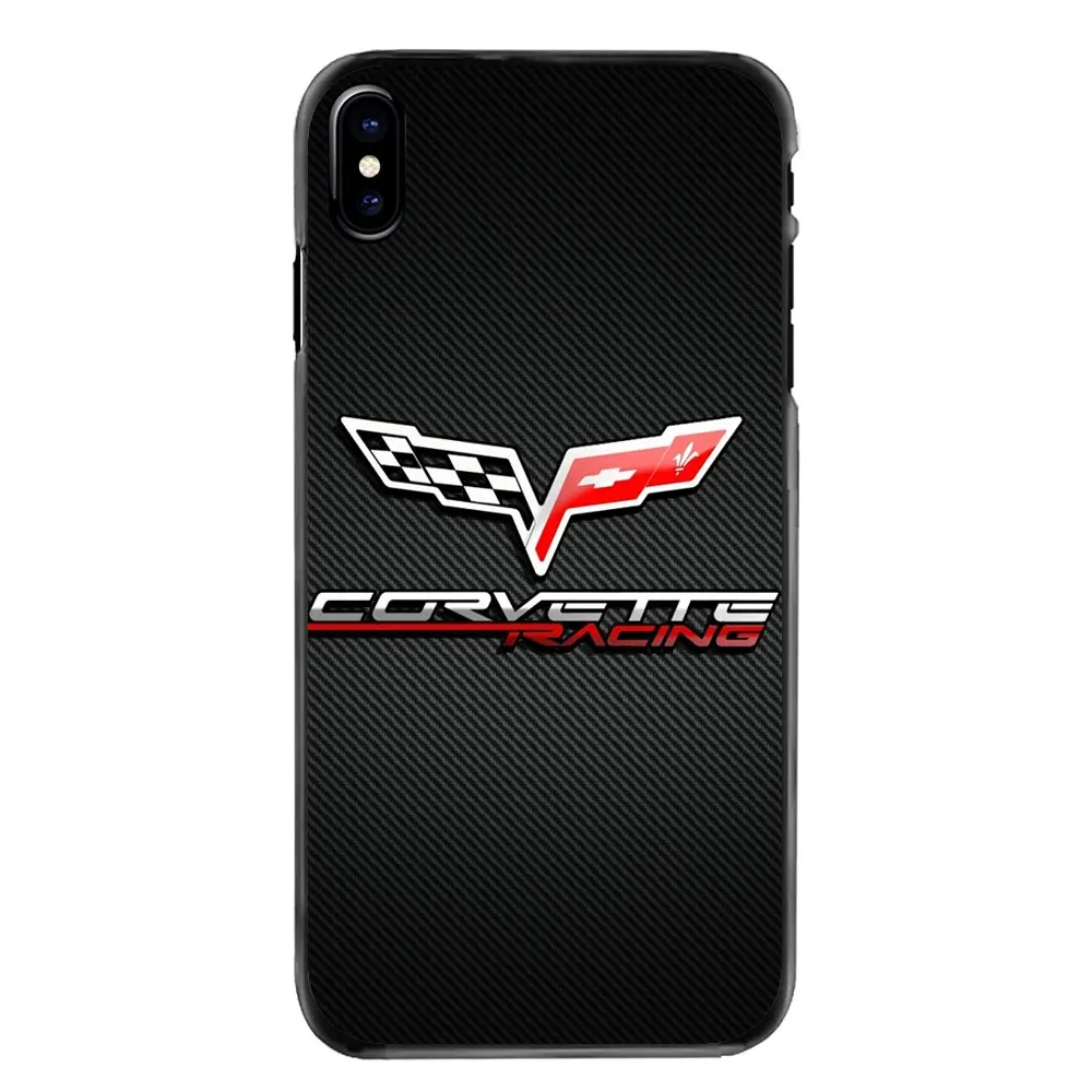 Для iPhone 4 4S 5 5S 5C SE 6 6 S 7 8 Plus X XR XS Max iPod Touch 4 5 6 гоночный автомобиль Corvette два флаг с черепом логотип художественный чехол для телефона - Цвет: images 9