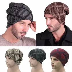 Новые мужские женские трикотажные шерстистого ЗИМА негабаритных Сутулиться Beanie Кепки Скейтборд Hat