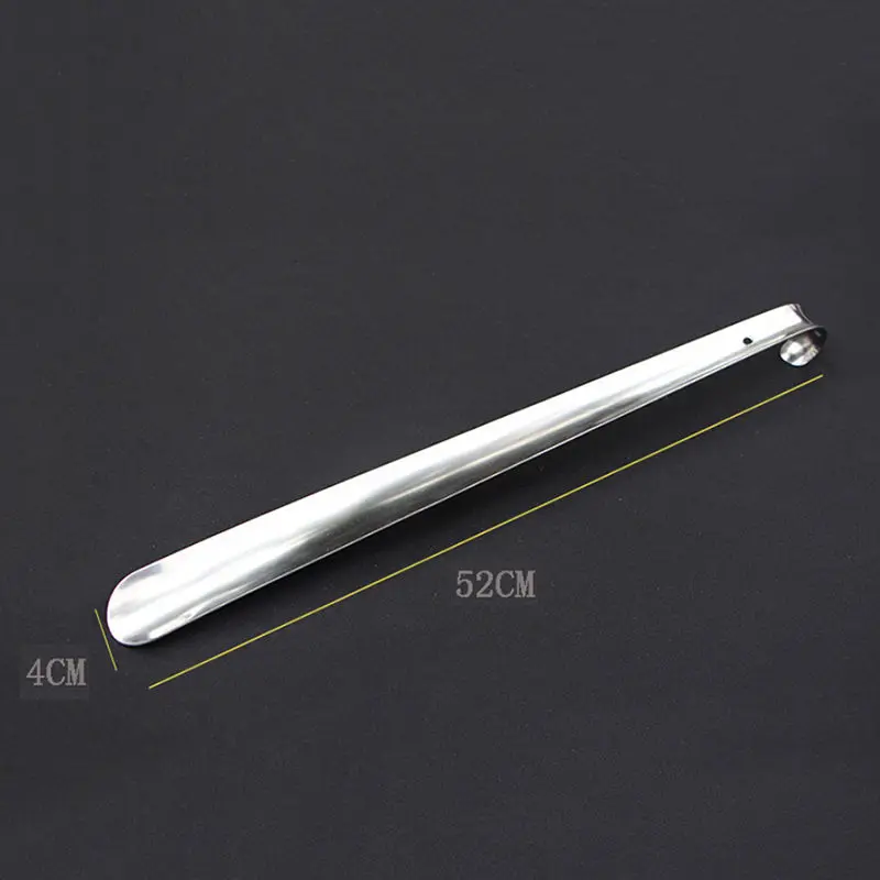 1PCS Professional Durable Handle Stainless Steel Silver Shoe Horn Lifter Long Shoespooner 30/45/52cm