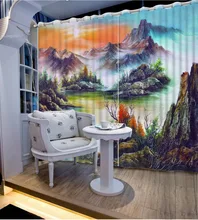 Custom any size photo curtains for window living room nature scenery beautiful living room curtains