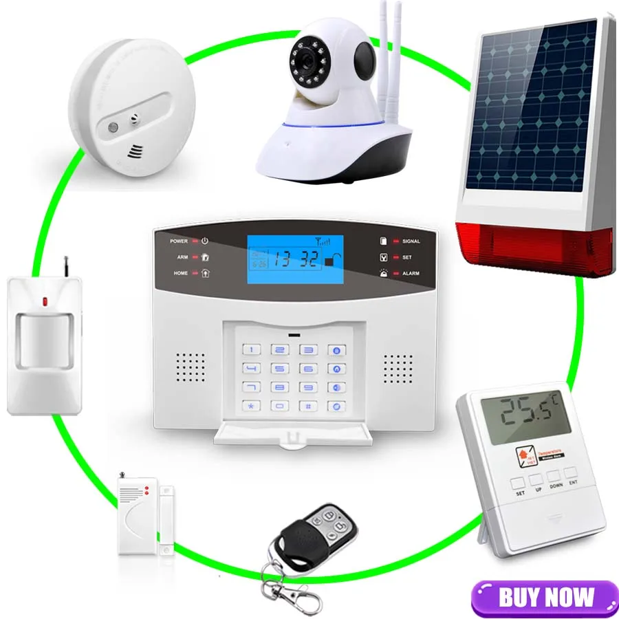 Cómodo teclado M2B sistema de alarma GSM inalámbrico, pantalla LCD, sistema de alarma antirrobo para el hogar, alarma Detector de Sensor