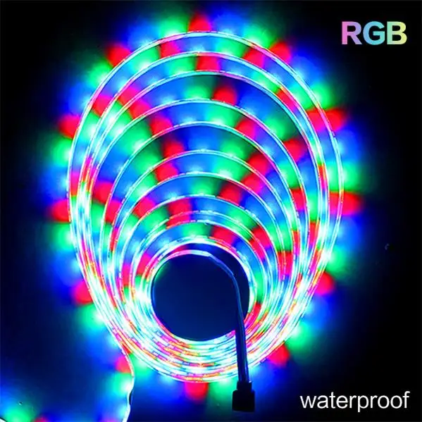 7 цветов SMD3528 RGB Светодиодная лента/лента 12 В светодиодный светильник водонепроницаемые 5 м/рулон светодиодный Рождественский светильник s - Испускаемый цвет: 3528-Yes-RGB