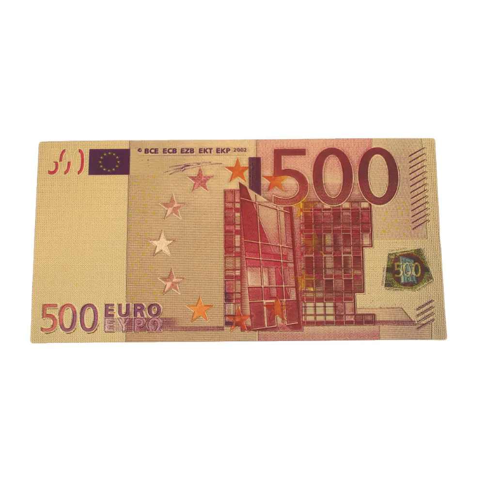 

Commemorative Notes Banknotes High Quality Pounds 24K Gold Plated Euro Fake Money 500 Euro Gold Antique Antique Plated