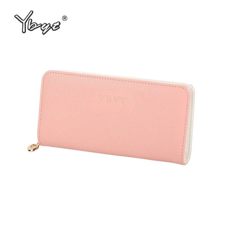 YBYT brand 2018 new fashion simple candy color long solid zipper women wallet hotsale ladies cell phone coin purses card package YBYT brand 2018 new fashion simple candy color long solid zipper women wallet hotsale ladies cell phone coin purses card package