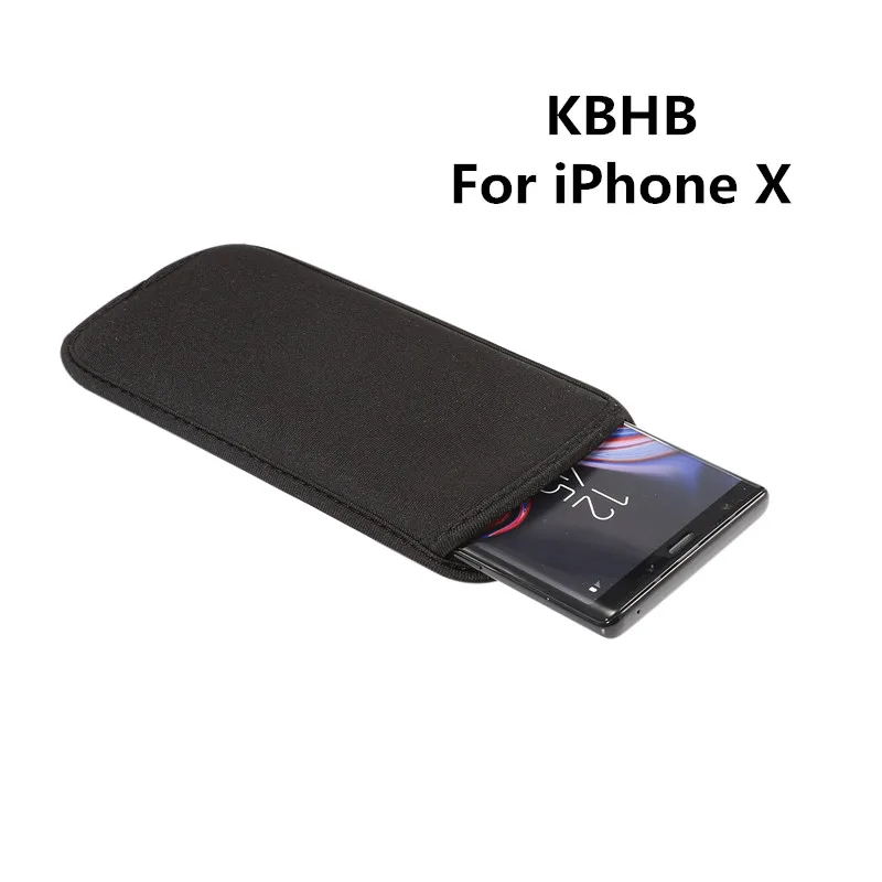 Универсальный неопреновый защитный чехол сумка чехол для iphone XR XS Max X 6 7 8 Plus для samsung S6 S7 S8 S9 PLUS 4,"~ 6,4" дюймов - Цвет: For iphone X XS