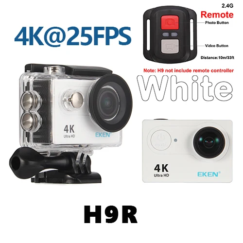 Origiinal eken H9 H9R ультра FHD 4K 25FPS Wi-Fi экшн-Камера Водонепроницаемый 1080p 60fps подводный go удаленного Спортивная камера extreme pro - Цвет: As Photo