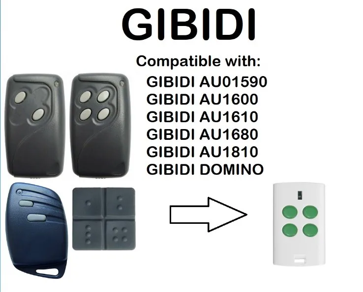 

GIBIDI AU01590, AU1680, AU1600, AU1610, DOMINO Compatible Remote Control