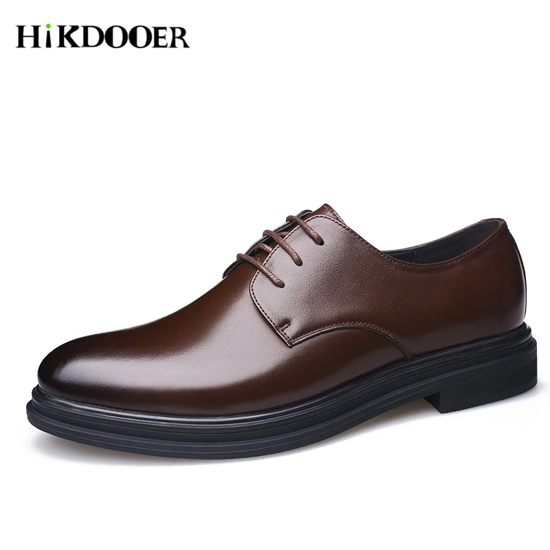 

Men Casual Dress Shoes Formal Wedding Leather Shoes Male Business Office Leather Shoes Lace up Men's Flats Oxfords Shoes