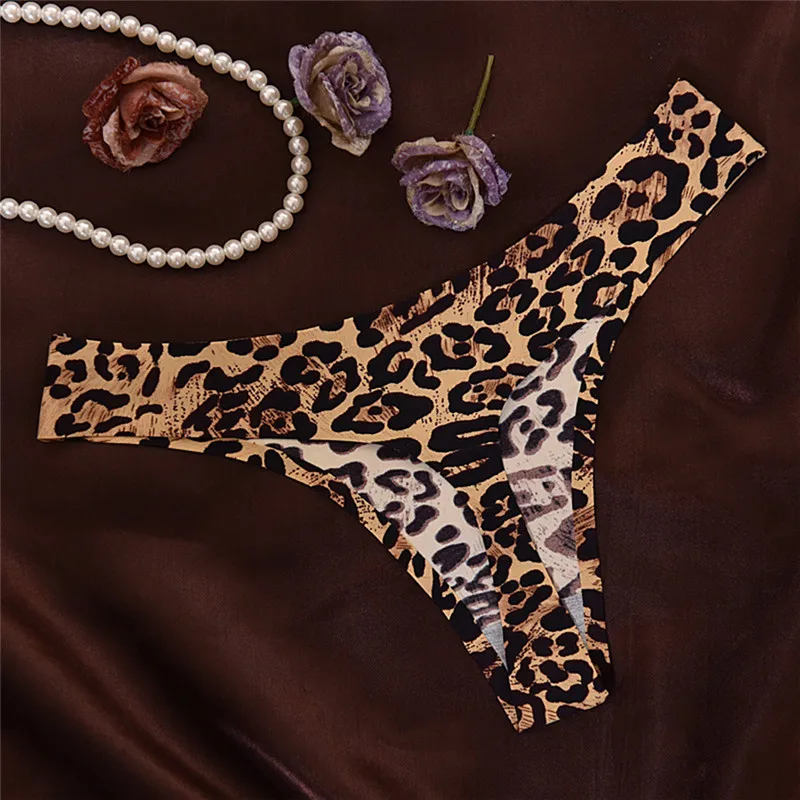 Леопардовые розовые сексуальные женские хлопковые стринги леопардовые стринги с низкой талией сексуальные трусики с цветочным принтом женские бесшовные трусики Танга нижнее белье