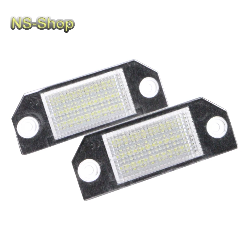 

7000K Xenon White LED License plate light Lamp licence frame lamp for Ford Focus C-MAX MK2 Error Free car number plate lights