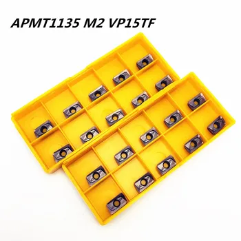 

20PCS Carbide insert APMT 1135 PDER M2 VP15TF R0.8 plane milling machine lathe milling machine CNC tool APMT 1135 lathe tool