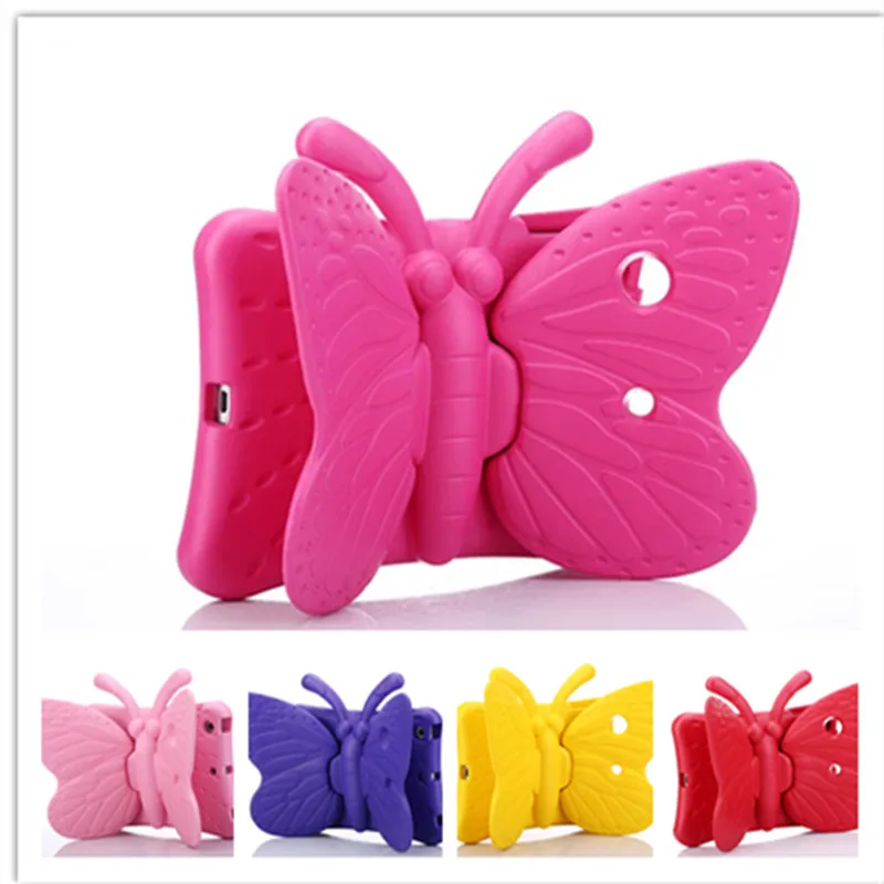 

EVA shockproof Washable Case Cover For Apple iPad 2 3 4 9.7 inch Kids Children Cartoon butterfly Stand Tablet Protective skin