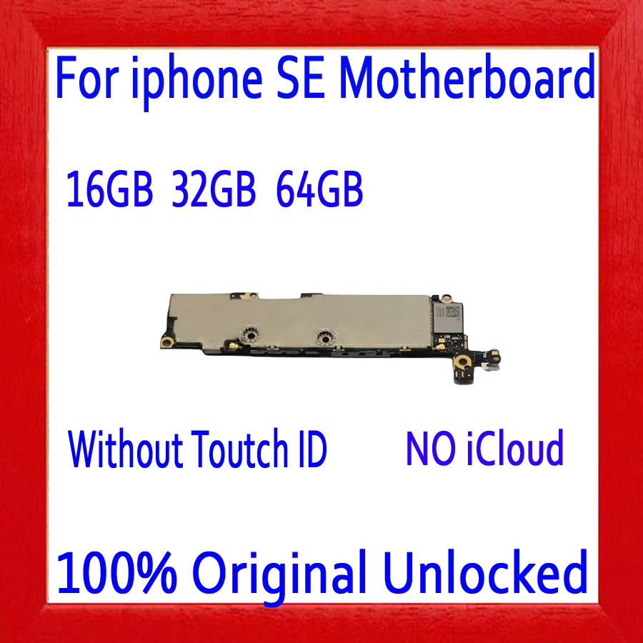 16 Гб/32 ГБ/64 Гб/128 г для iphone SE материнская плата без сенсорного ID, разблокирован для iphone SE логические платы с системой IOS