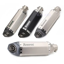 Универсальный 51 мм мотоцикл модифицированный Akrapovic глушитель труба скутер GY6 выхлопная труба с дБ убийца глушитель xmax300 aerox