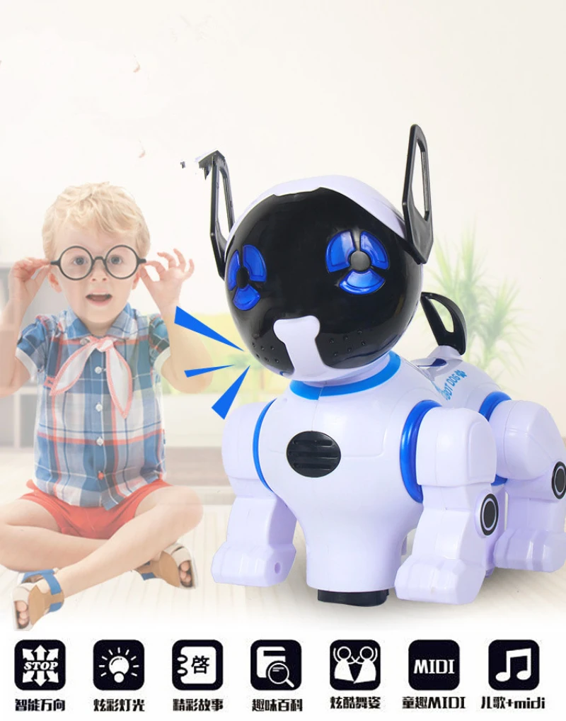 

Education Electric RC Robot dog Intelligent RC Robot dog Dancing/Music Remote Control Robot Kid learning toy VS Walk dinosaur