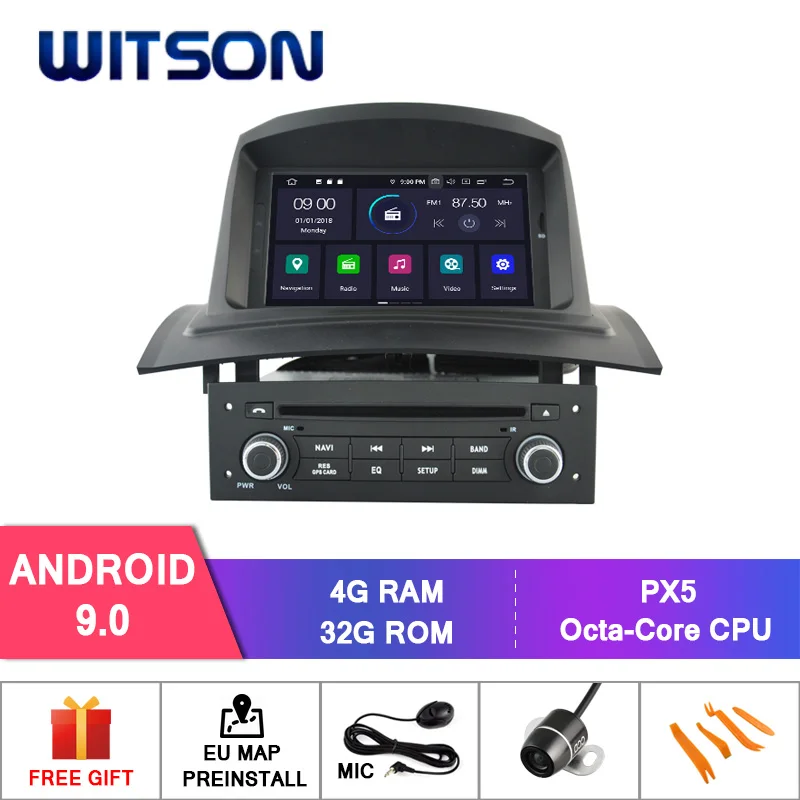 

WITSON Android 9.0 IPS HD Screen for RENAULT MEGANE II CAR DVD GPS RADIO 4GB RAM+32GB FLASH 8 Octa Core+DVR/WIFI+DSP+DAB+OBD