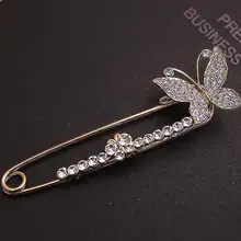 Moda coreana selvagem nobre strass borboleta broche delicado pino broche banquete essencial jóias broches jóias moda