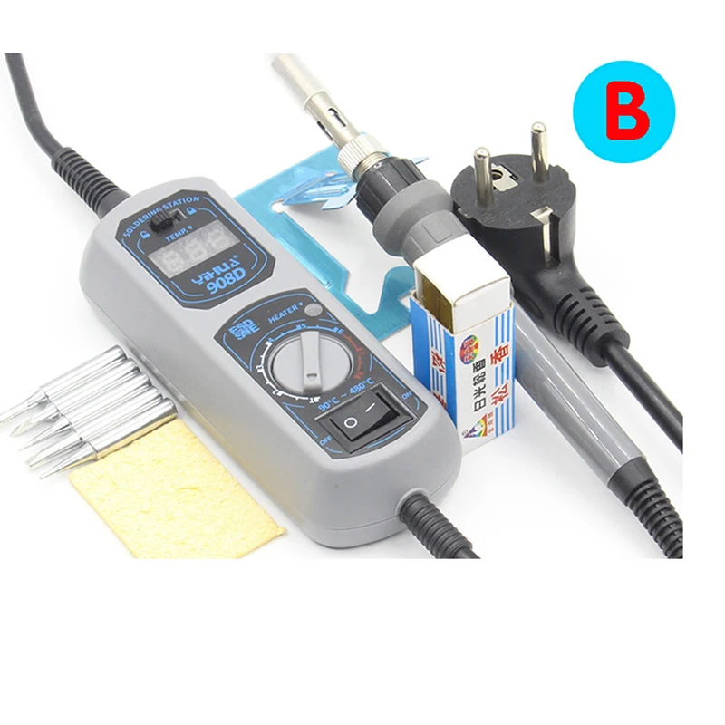 

YiHUA908D 110V 220V 60W electric soldering iron portable adjustable Constant temperature soldering iron welding table