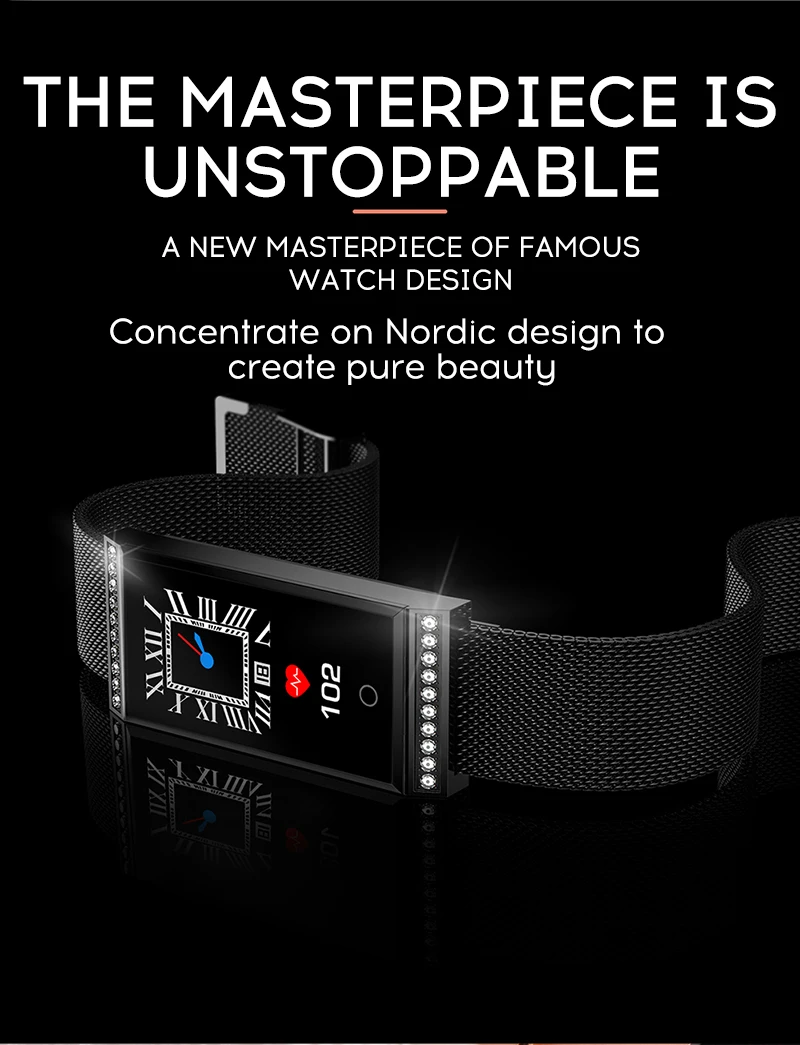 MAFAM Luxury Women Smart Bracelet IP68 Waterproof Fitness Tracker Heart Rate Blood Pressure Monitor Sport Smart Watch Band Clock (7)