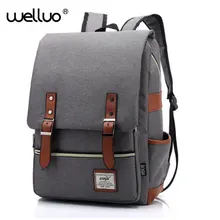 2016 Vintage Femmes Toile Sacs À Dos Pour Adolescente Filles Sacs D’école Grand Haute Qualité Mochilas Escolares Nouvelle Mode Hommes XA1274B