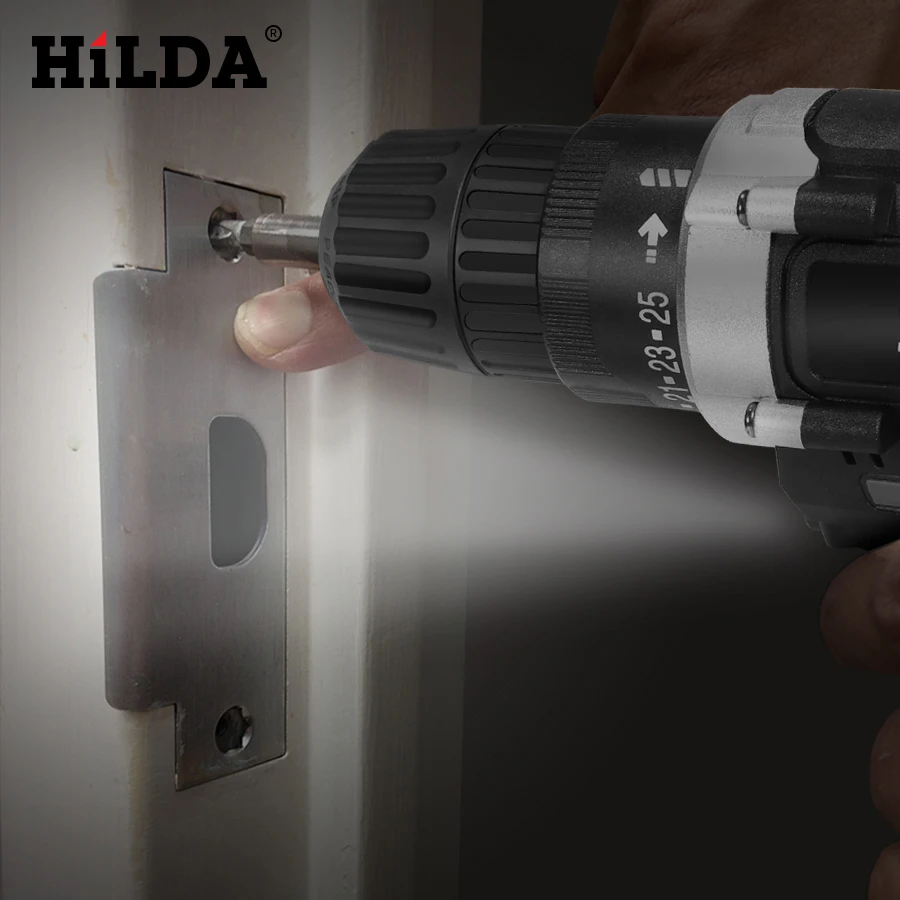 HILDA Electric Drill With Rechargeable Lithium Battery Electric Screwdriver Cordless Screwdriver Two-speed Power Tools 12V HILDA Electric Drill With Rechargeable Lithium Battery Electric Screwdriver Cordless Screwdriver Two-speed Power Tools 12V