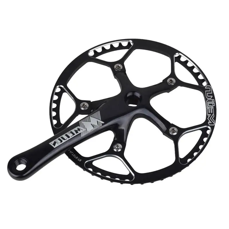 

Durable 53 Teeth High Hardness Aluminum Alloy Lightweight 170mm Single Speed Mountain Bicycle Crank Set Crankset Tooth Plate Set