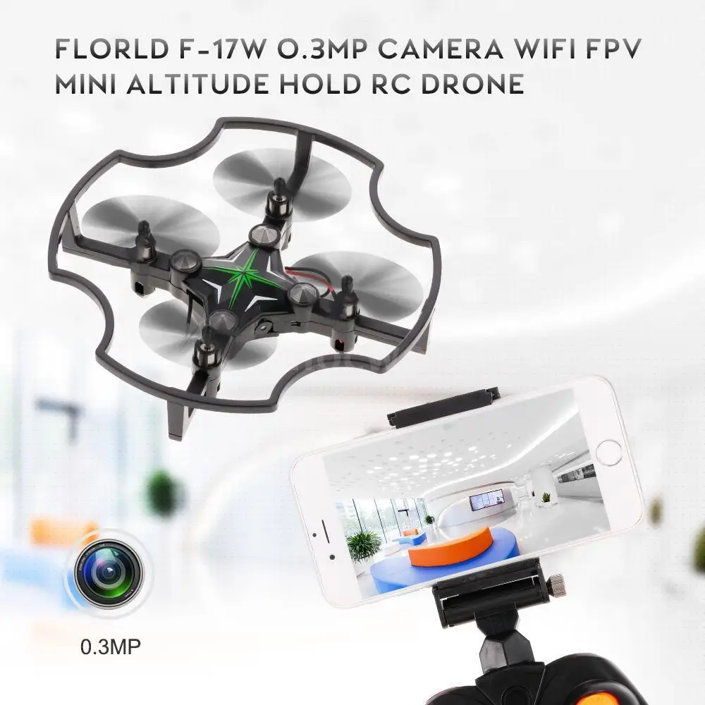 Радиоуправляемый квадрокоптер F-17W 2,4G 0.3MP камера Wifi FPV удержание высоты S5X6 мини-Дрон в режиме реального времени изображения без головы вертолет