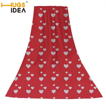 

HUGSIDEA Lovely Hearts Printing Cotton Beach Towel Sport Drying Travel Bath Towels 75x150cm Custom you like Face Hang Towel