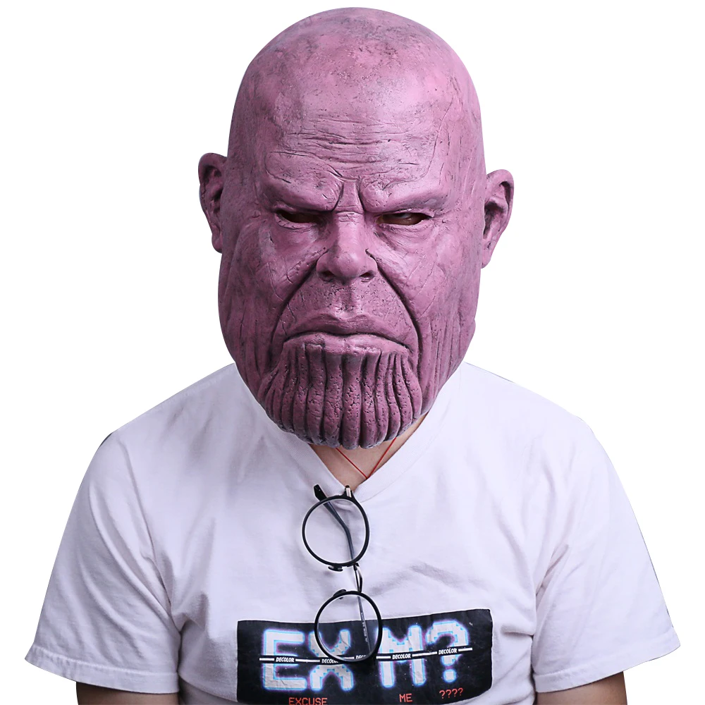 2018 Avengers 3 Infinity War Thanos Mask Cosplay Superhero Helmet Latex Mask New (2)