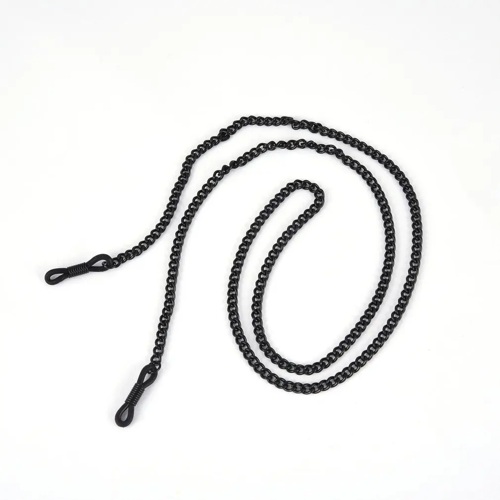 Стильные нежные металлические очки цепочка для очков ожерелье шнур для очков сплав шейный ремень держатель шнур подарки друг - Цвет: black